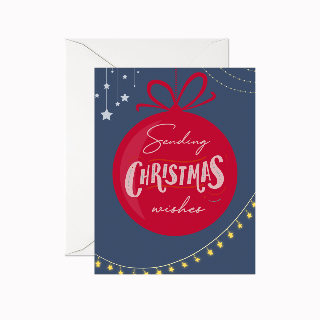 Sending Christmas Wishes Greeting Card