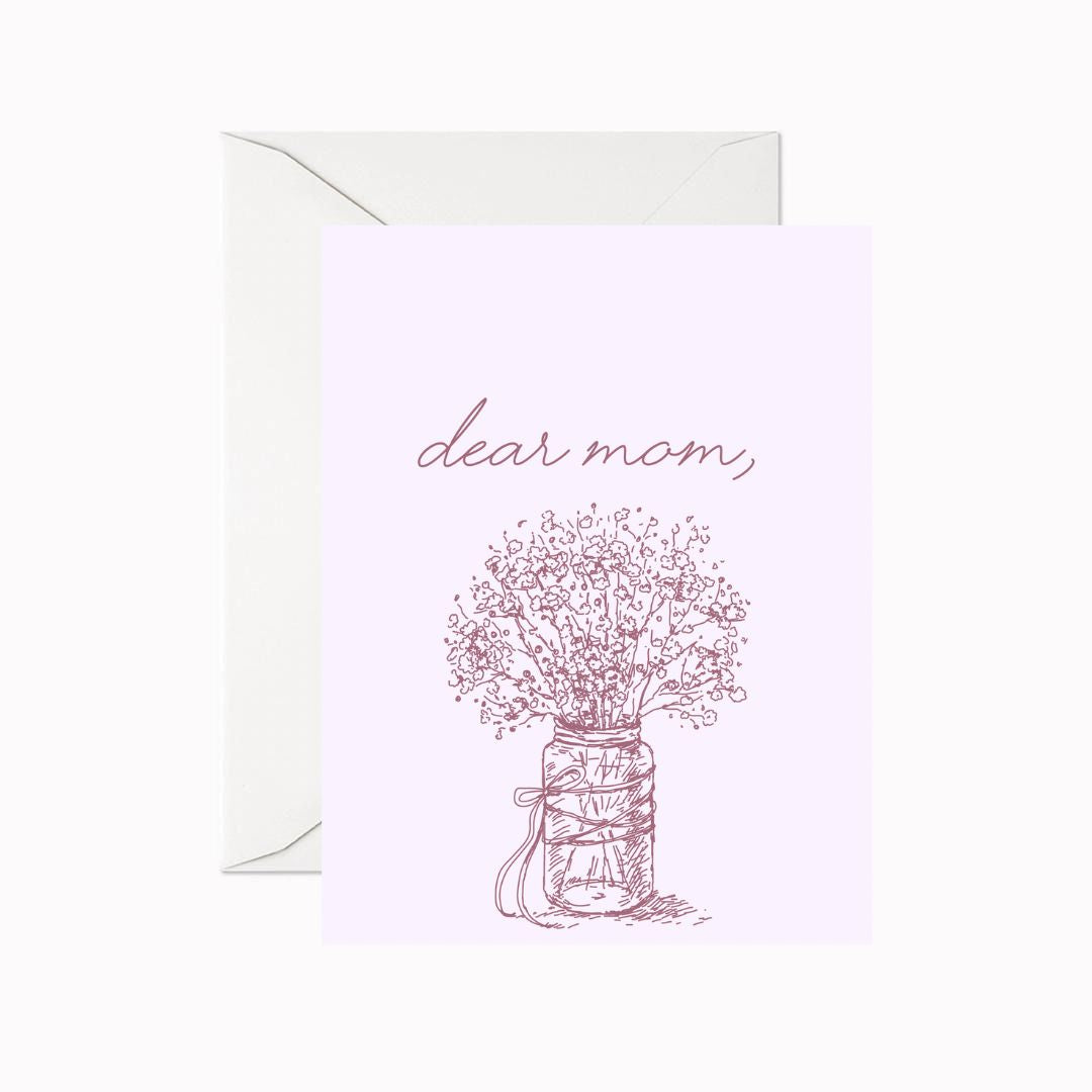 Dear Mom Flora Greeting Card