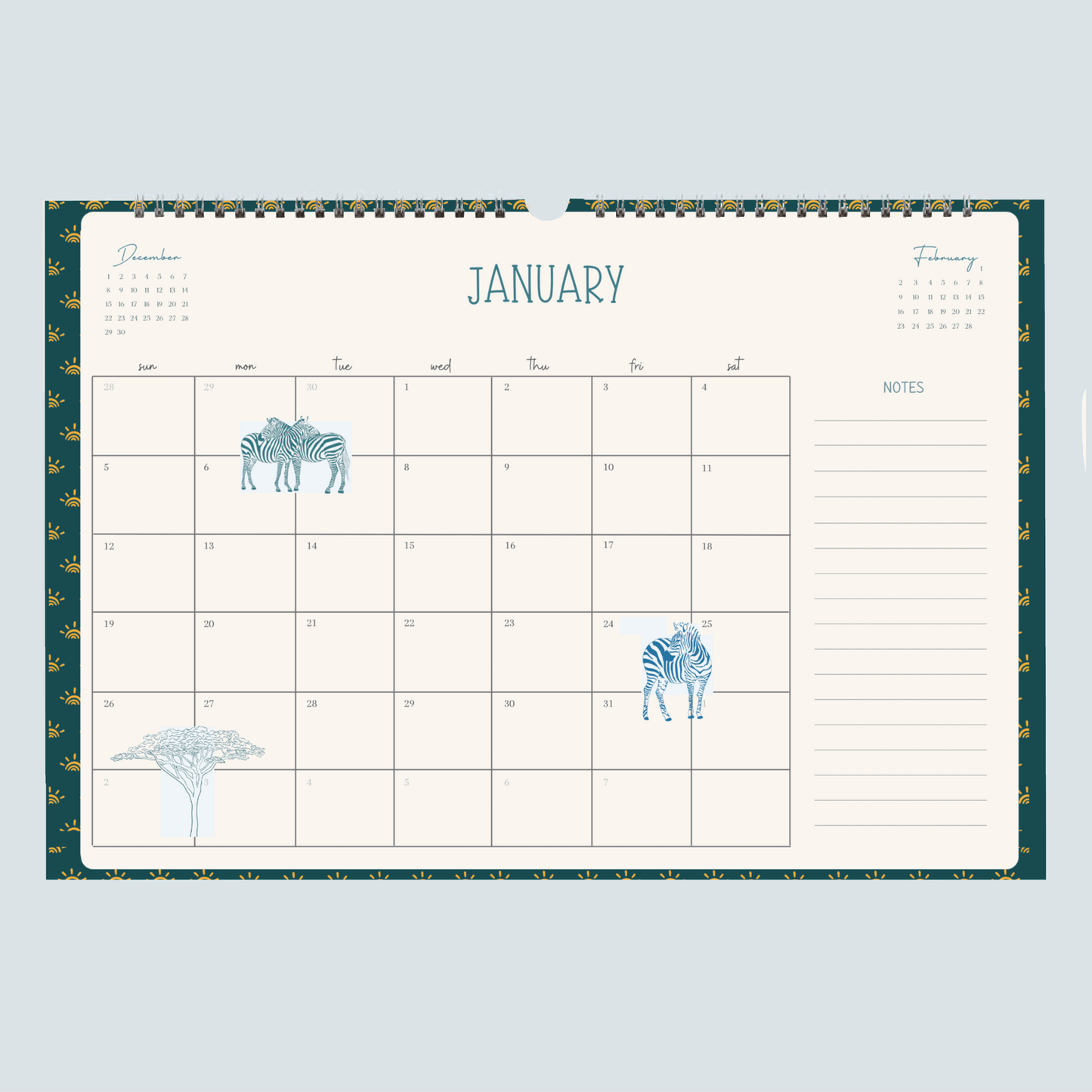 Calendrier des rendez-vous tribaux (paysage)