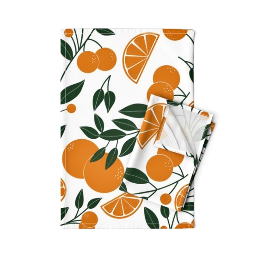 Orange Tea Towel