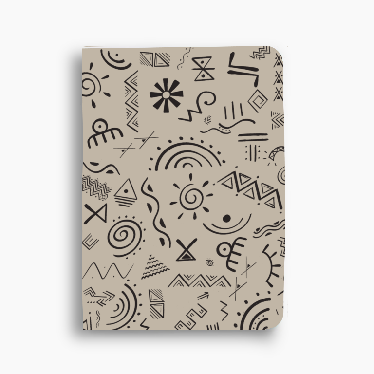Dinkra Graues Skizzenbuch im Taschenformat