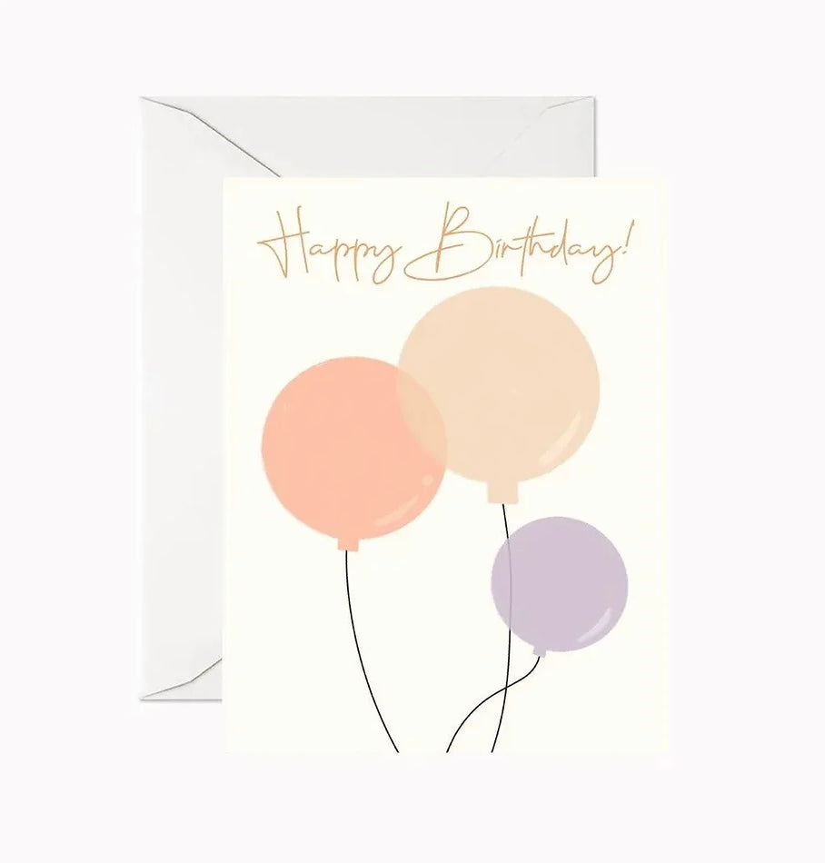 Birthday Balloons Greeting Card