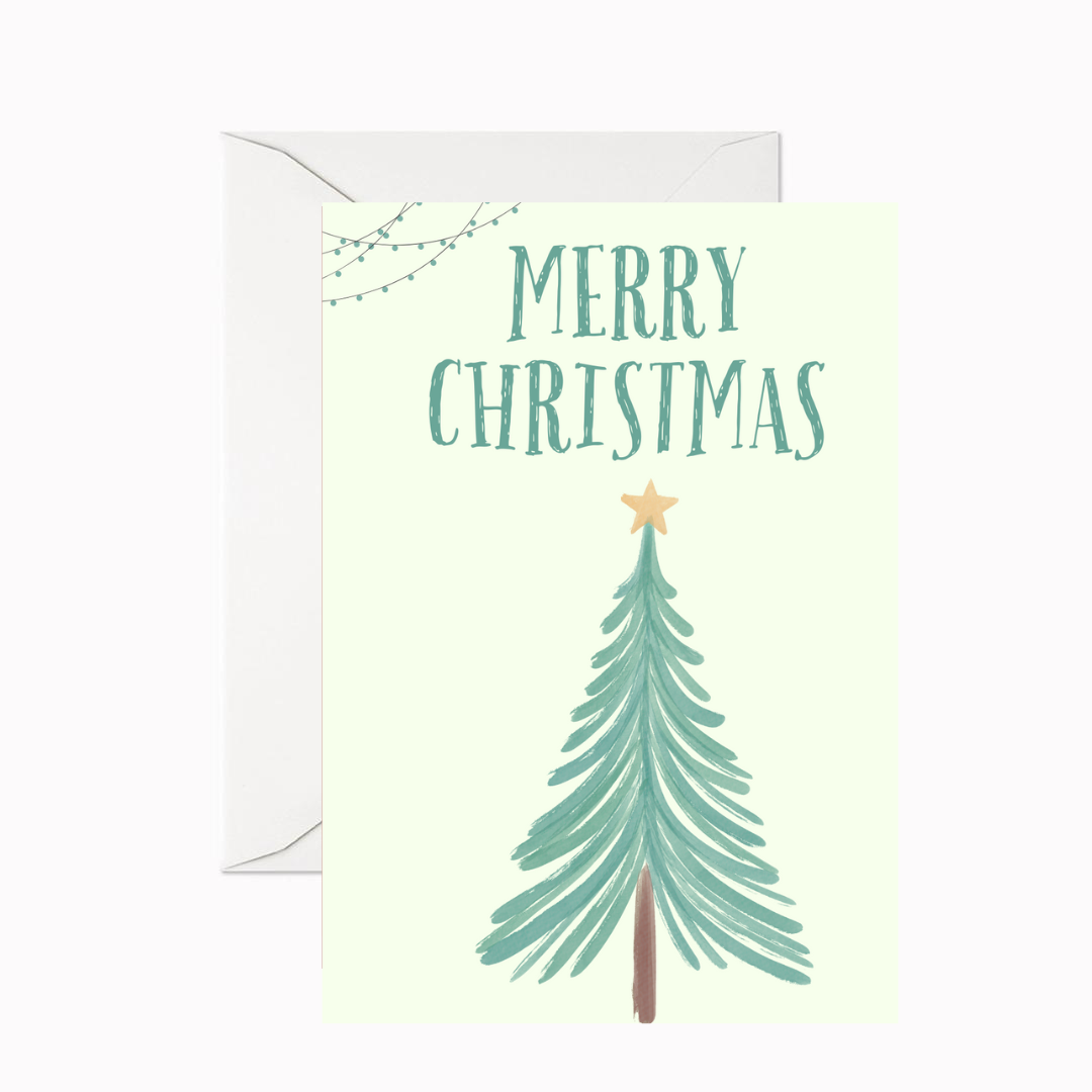 Christmas Tree Greeting Card - Mint