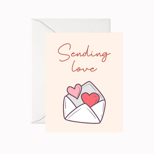 Sending Love Hearts Greeting Card