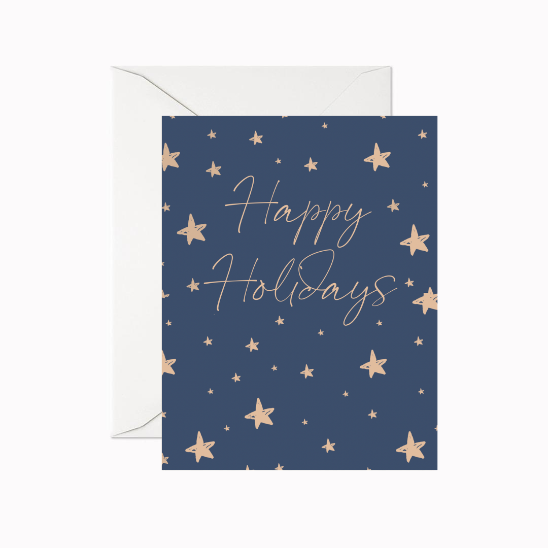 Happy Holidays Greeting Card - Midnight