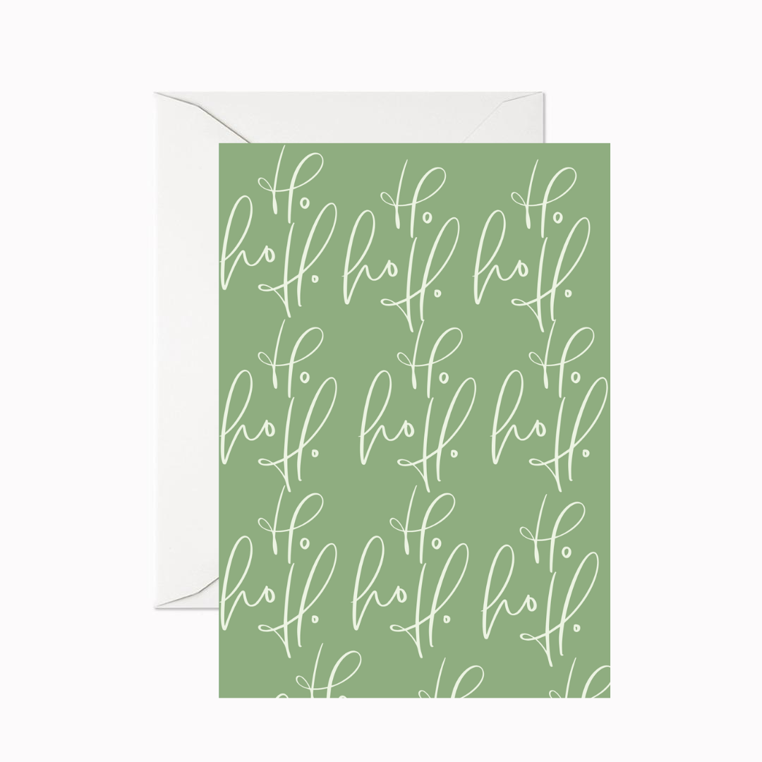 Hohoho Mint Green Greeting Card