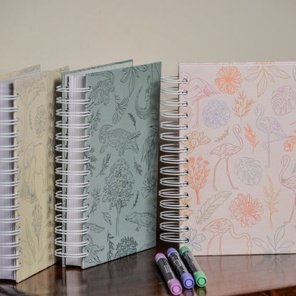 Mamba dot grid journal flat lay on neutral surface — The Art Carte