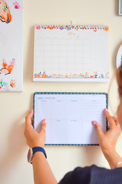 Mila weekly planner open showing weekly spread layout — The Art Carte