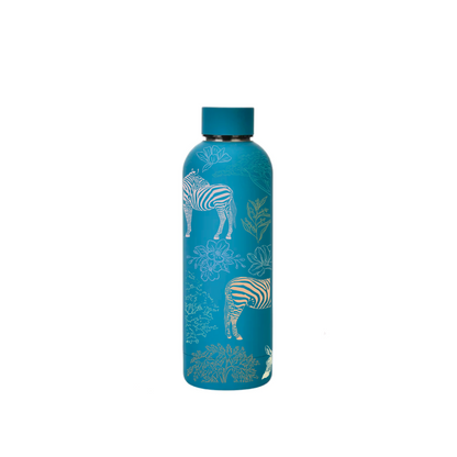 Milia insulated bottle with bold zebra-stripe illustration — The Art Carte Kenya