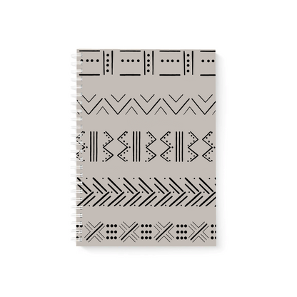 Safari Gray dot grid journal with wildlife illustrated cover — The Art Carte Kenya