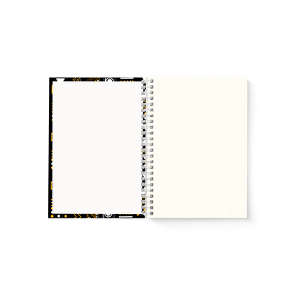 Mansa dot grid journal open showing dot-grid interior pages — The Art Carte Kenya