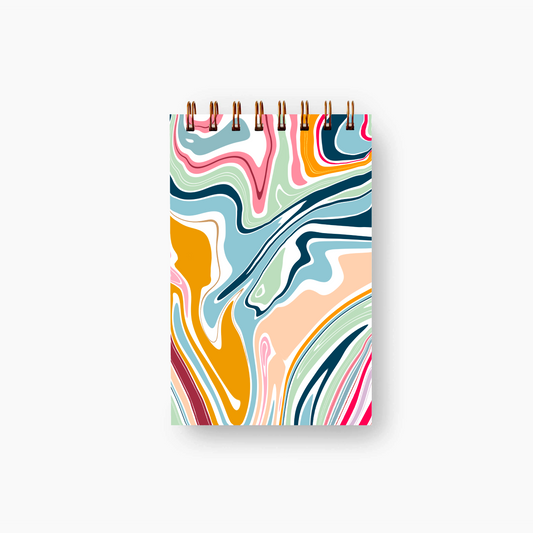 Rainbow Marble Mini Notebook