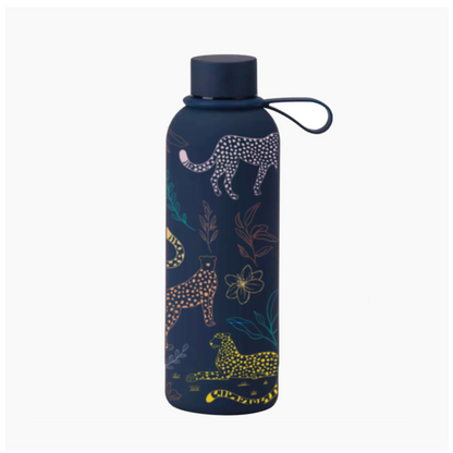 Chui insulated bottle side view showing leopard-spot pattern — The Art Carte Kenya