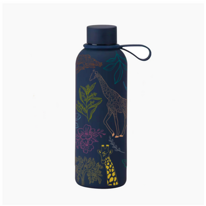 Twiga insulated bottle lifestyle shot showing giraffe illustration detail — The Art Carte Kenya