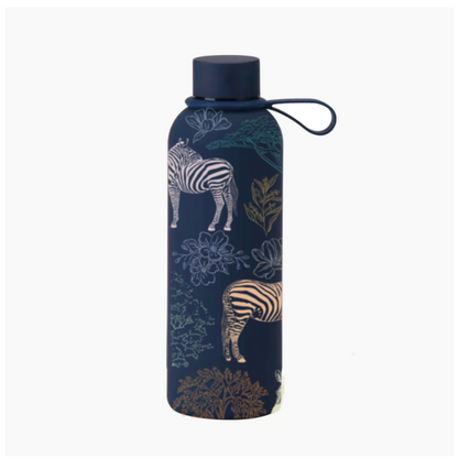 Milia insulated bottle flat lay with zebra illustration — The Art Carte Kenya
