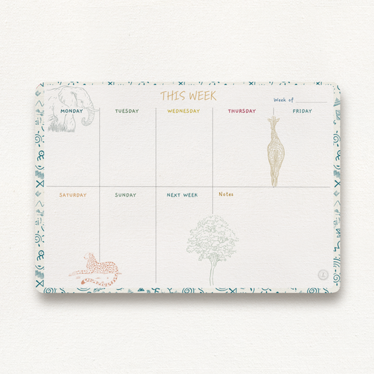 Agenda hebdomadaire Noir