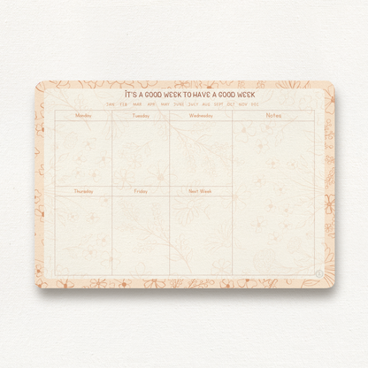 Waridi weekly planner with botanical floral illustrated cover — The Art Carte Kenya