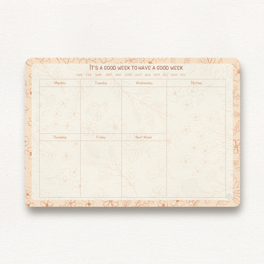 Agenda hebdomadaire Noir