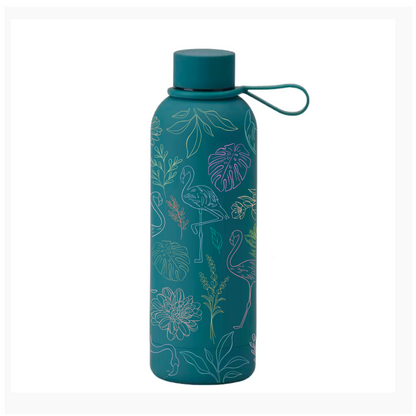 Flamboyance insulated bottle flat lay on neutral surface — The Art Carte