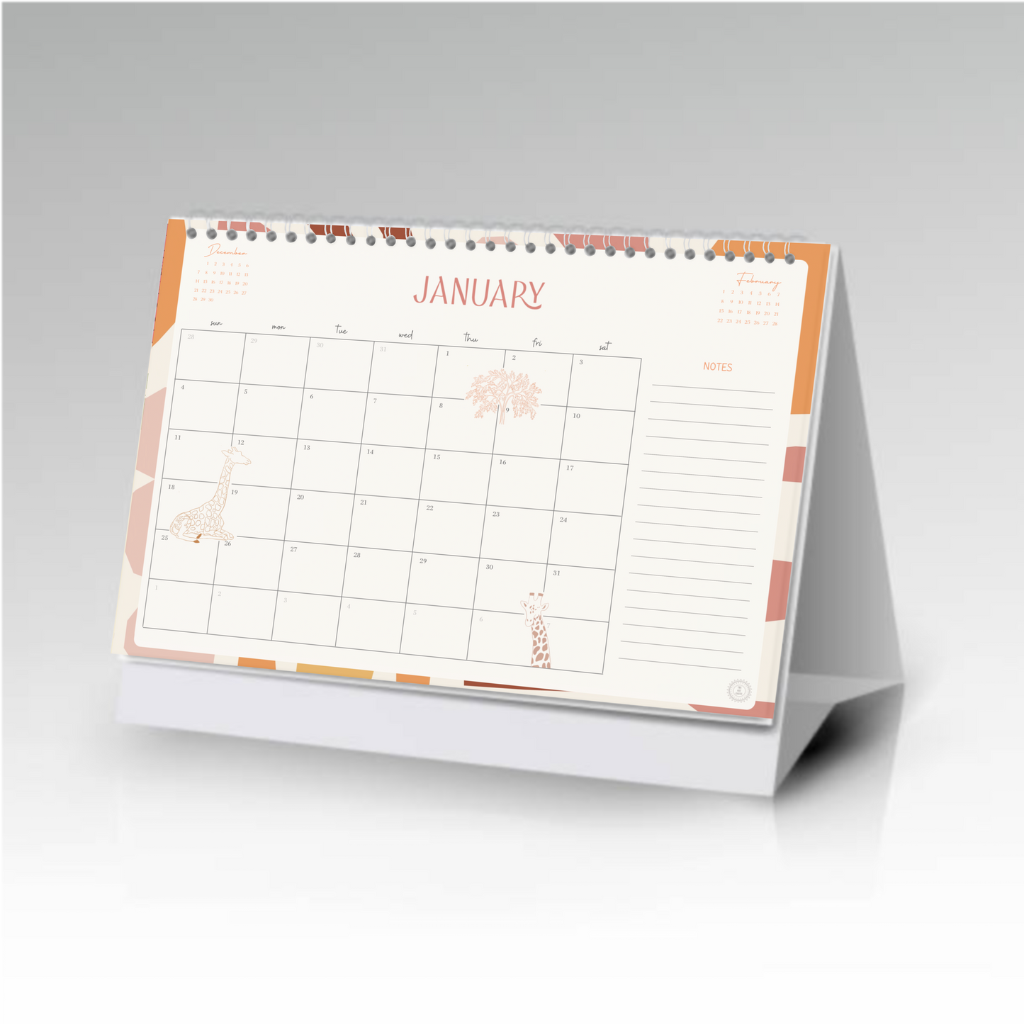 2026 Mila Appointment Desk Calendar