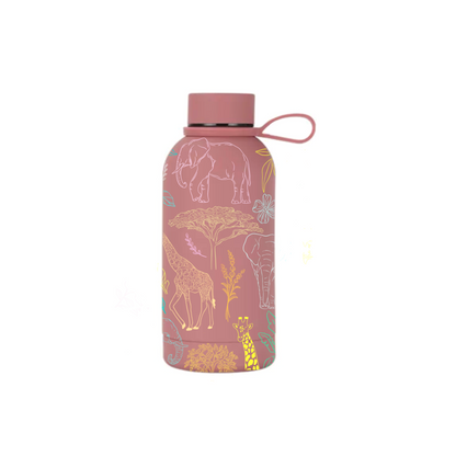 Savannah insulated mini bottle lifestyle shot showing savannah illustration — The Art Carte