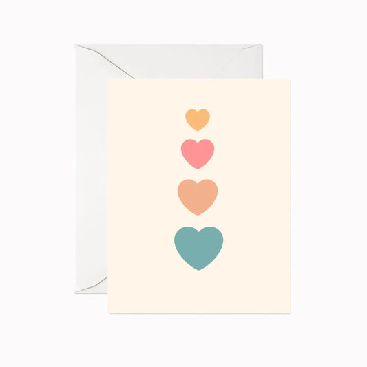 Pastel Hearts Greeting Card