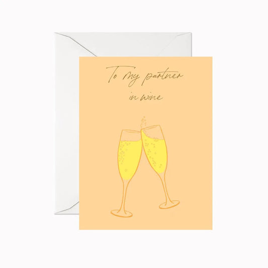 Partner in Wine Greeting Card