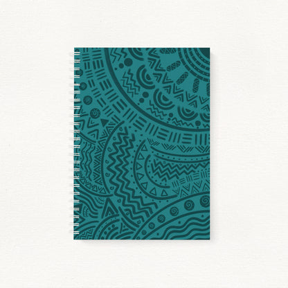 Sotho lined journal with original illustrated cover closed view — The Art Carte
