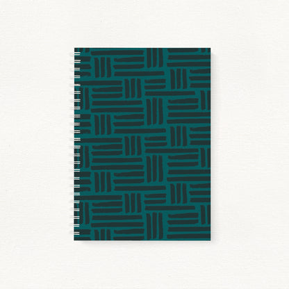 Mbira lined journal with original illustrated cover closed view — The Art Carte