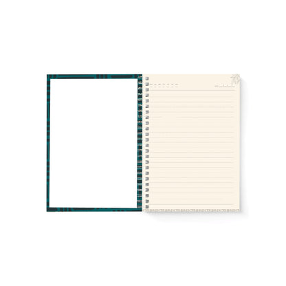 Mbira lined journal open showing lined pages — The Art Carte
