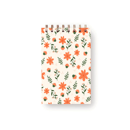 Marigold mini notebook with warm botanical illustrated cover — The Art Carte Kenya