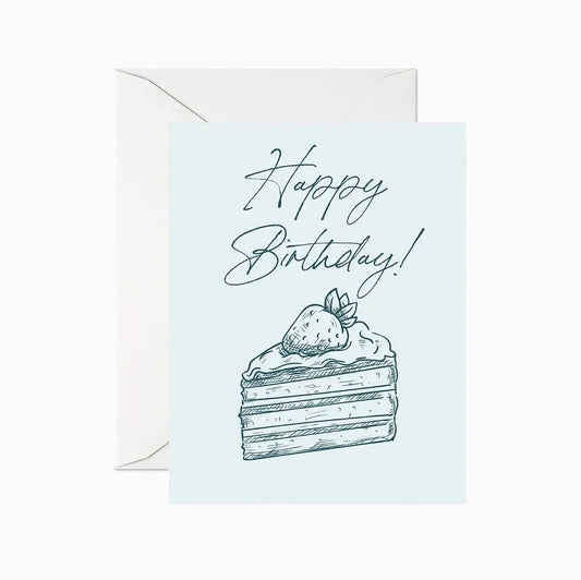 Happy Birthday Cake Slice Greeting Card